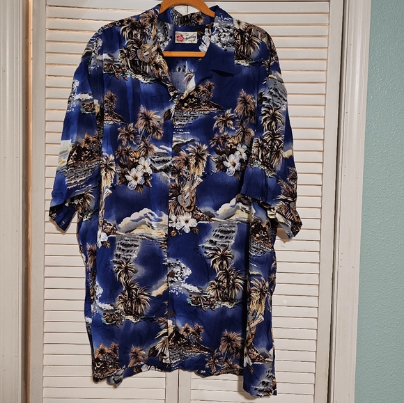 Vintage Hilo Hattie's Floral and Island Aloha Shirt MADE IN HAWAII 4XL - Picture 2 of 6